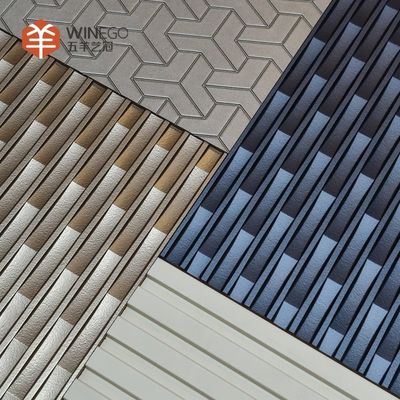 3D Elegant Embossed Veneer Wall Panels for Interior Design 2400mm