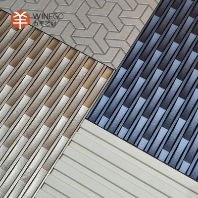3D Elegant Embossed Veneer Wall Panels for Interior Design 2400mm