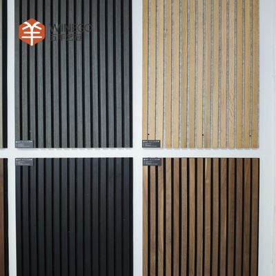 Modern Wood Slat Acoustic Panel with PET Felt Backing for Wall and Ceiling