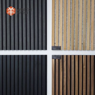 Modern Wood Slat Acoustic Panel with PET Felt Backing for Wall and Ceiling
