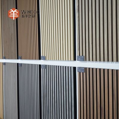 Modern Wood Slat Acoustic Panel with PET Felt Backing for Wall and Ceiling