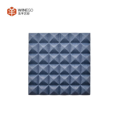 Various Color and Shapes 3D Polyester Acoustic Panels Lightweight For Absorption