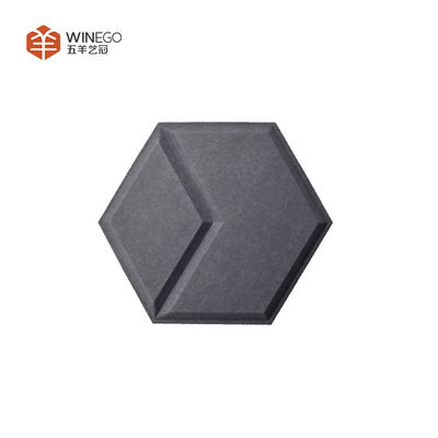 Different Shapes to Choose 3D Polyester Acoustic Panels Lightweight For Home Wall