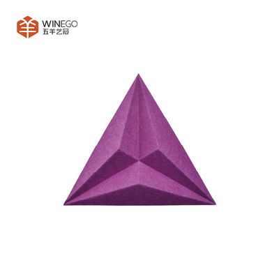 Different Shapes to Choose 3D Polyester Acoustic Panels Lightweight For Home Wall