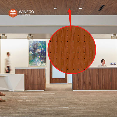 Micro Perforated Decorative Acoustic Wood Panels Sound Proof 12mm 15mm 18mm Thick