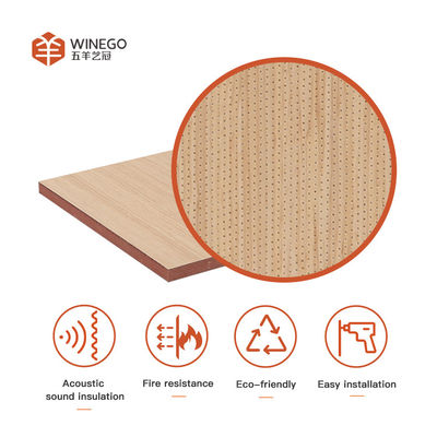 Panneaux acoustiques super micro perforés décoratifs en bois Finition en mélamine HPL