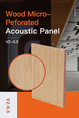 Panneaux de bois acoustiques super micro perforés absorbant le son 600x1200 1200x2400 mm