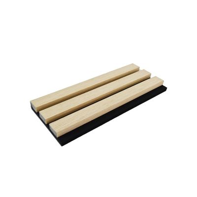 Veneer Banding Acoustic Wood Slat Panels 2400mm Wood Slat Wall Tiles Customized