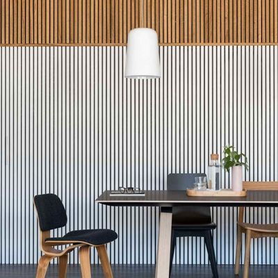 High NRC MDF Acoustic Wood Slat Panels , Office Slatted Wood Acoustic Panels