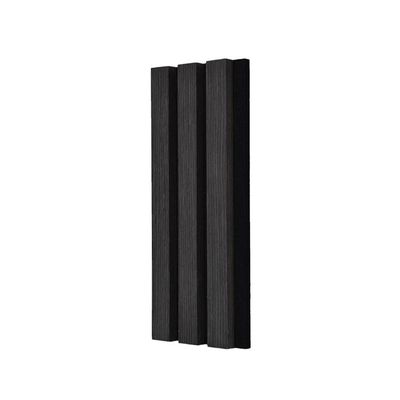 Panneaux muraux en ardoise en bois acoustique de chêne noir 600x2400 mm 0,85 NRC Absorption du son