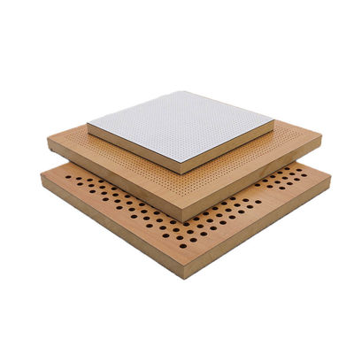Stylish Decorative Perforated Acoustic Wood Panels for Commercial Studio