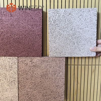 Thermal Insulation Acoustic Wood Wool Wall And Ceiling Panels 0.9NRC Decorative