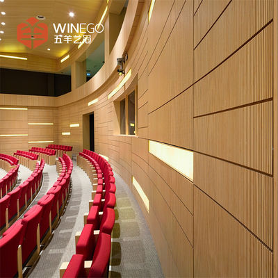 Fire Retardand MDF Grooved Acoustic Panels Melamine Finish For Wall Decoration