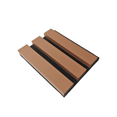 Artistic Wood Slat Acoustic Panels Three-Sided Wrapping  For Modern Homes
