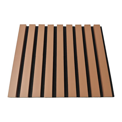 Artistic Wood Slat Acoustic Panels Three-Sided Wrapping  For Modern Homes