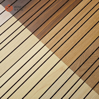 Art Design And Aesthetics Grooved Acoustic Panel For Conference Rooms