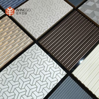 Decorative Embossed Veneer Panels for Interior Wall Cladding 2400mm