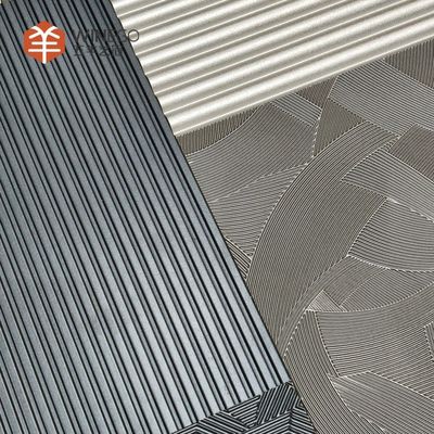 3D Elegant Embossed Veneer Wall Panels for Interior Design 2400mm